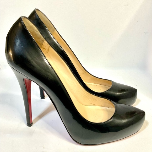 Christian Louboutin Shoes - Christian Louboutin Black Patent-leather Pumps